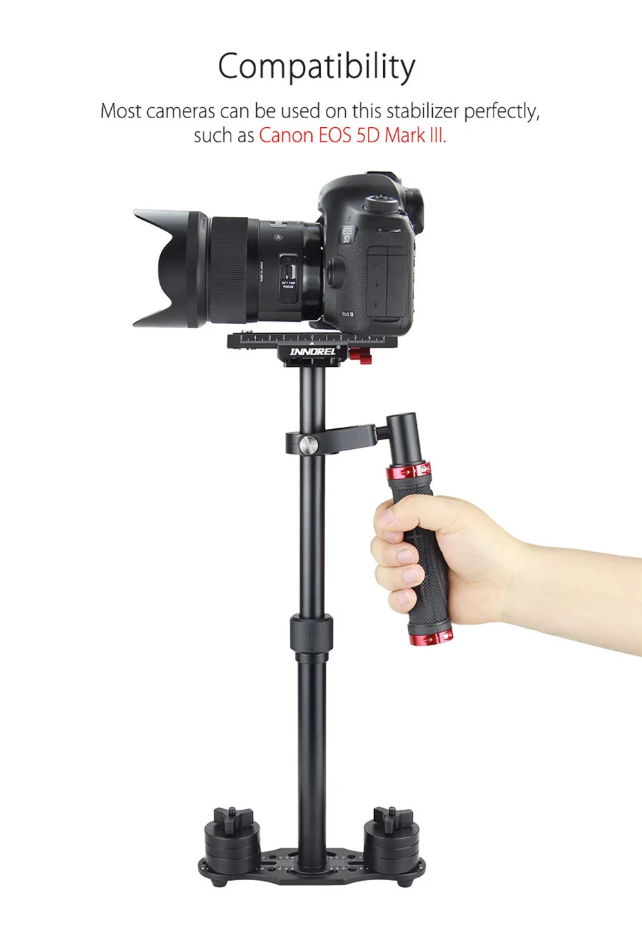 INNOREL SP50 ручной Steadicam алюминиевый DSLR Стабилизатор камеры видео Steadycam видеокамера Steady Cam Glidecam Filmmaking Gimbal