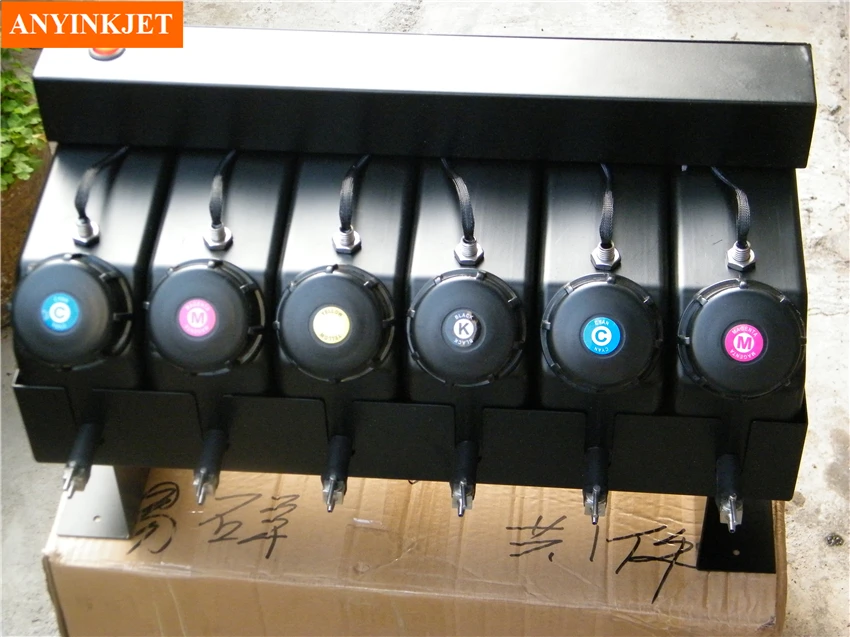 6 color UV bulk ink system with sensor without cartridge for Flat UV ink printer (not need cartridge)