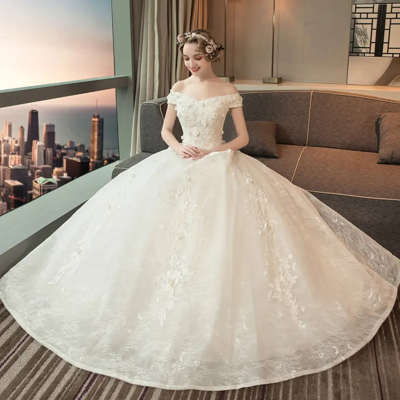 Модное Новое поступление Элегантное свадебное платье Vestido de Festa бальное с цветами