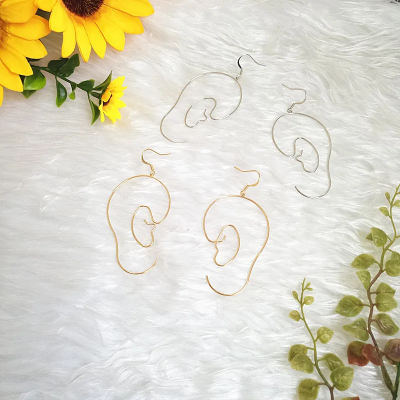 Бесплатная доставка модные женские ювелирные изделия длинные серьги полые