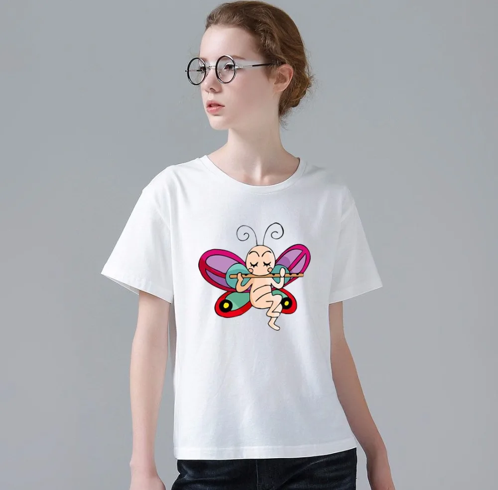 Women Newest T Shirt Bee Printed O Neck White T-shirt Women's Short Sleeve Summer Harajuku Tops W270 | Женская одежда