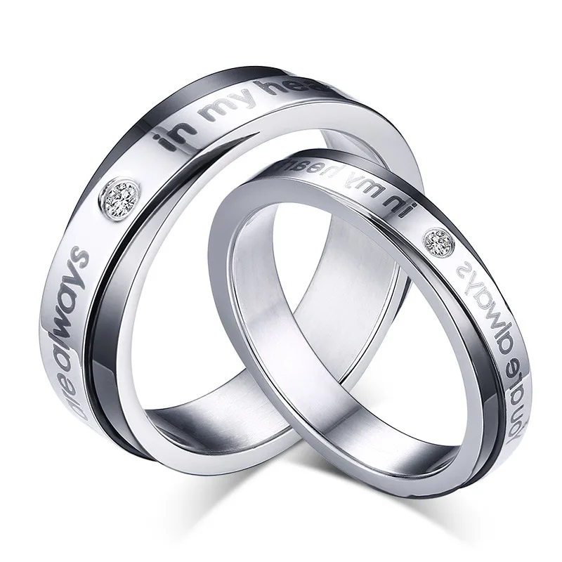 Мужские и женские кольца Forever Love Promise для него или нее вы всегда в сердцах