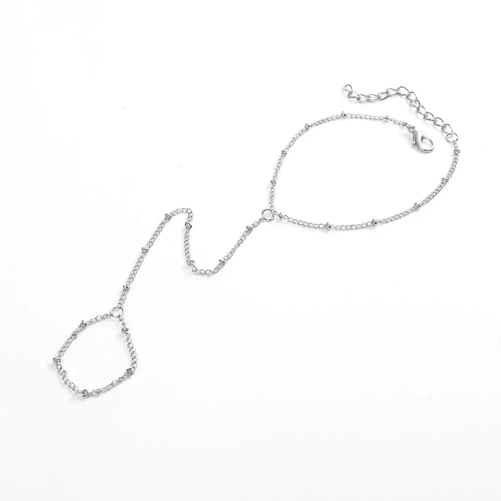 Silver Color DoreenBeads ручной раб на цепи браслеты для женщин летние модные украшения золотой цвет/серебряный цвет 18,3 см длинные 1 шт. тренд - Окраска металла: Silver Color