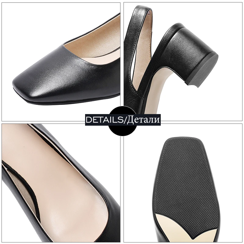 Сандалии ISNOM из натуральной кожи на толстых высоких каблуках женские сандалии с