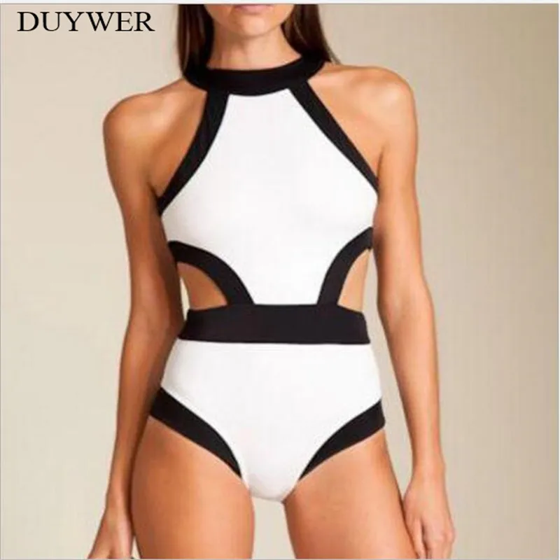 2018 Для женщин Плавание носить белые Одна деталь костюм High Cut Bikini комплект