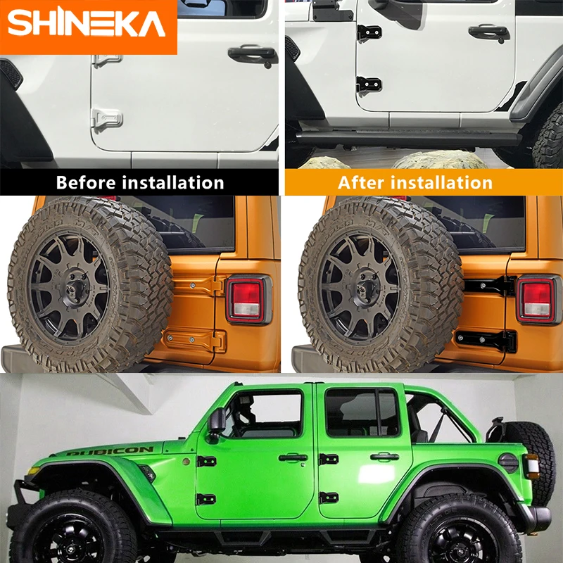 SHINEKA автомобильные наклейки для Jeep Wrangler JL 2018 2021 ABS кожух запасной шины автомобиля