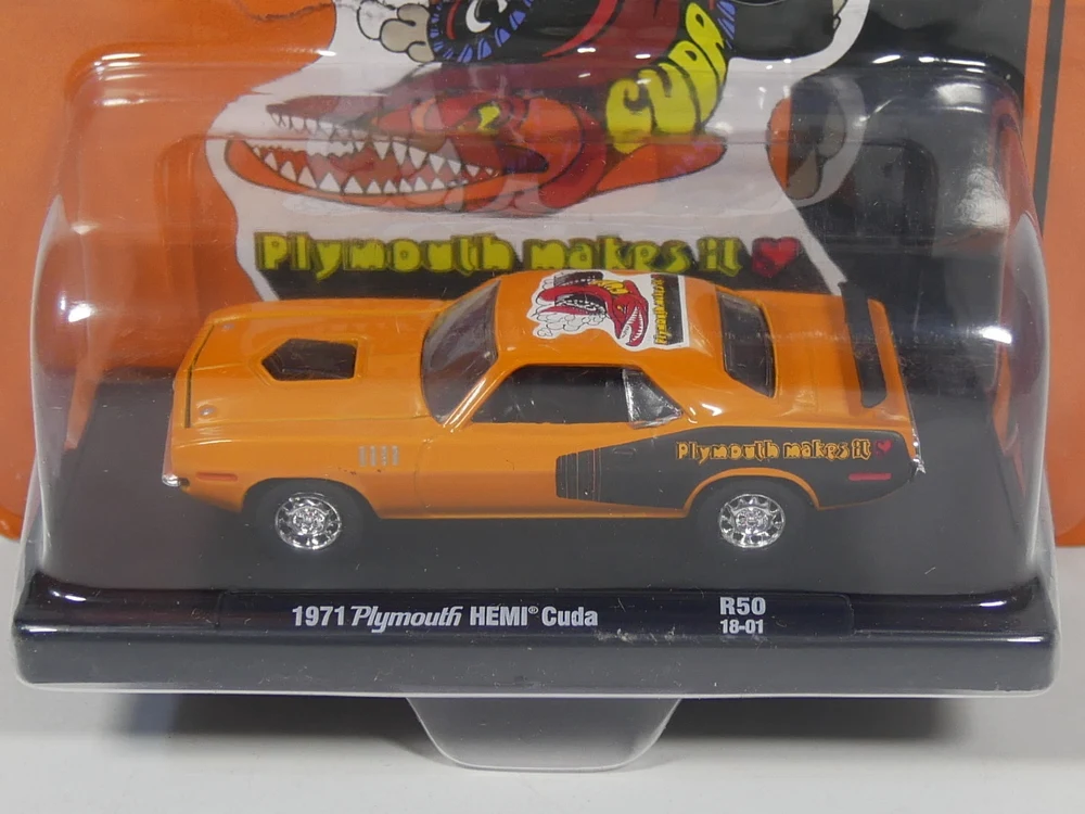 M2 1:64 1971 Плимут HEMI Cuda бутик сплав автомобиль игрушки для детей Детские Модель