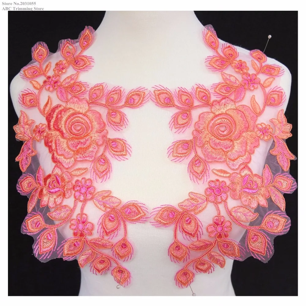 Новинка розовые светильник оранжевые блестящие нашивки из органзы для шитья