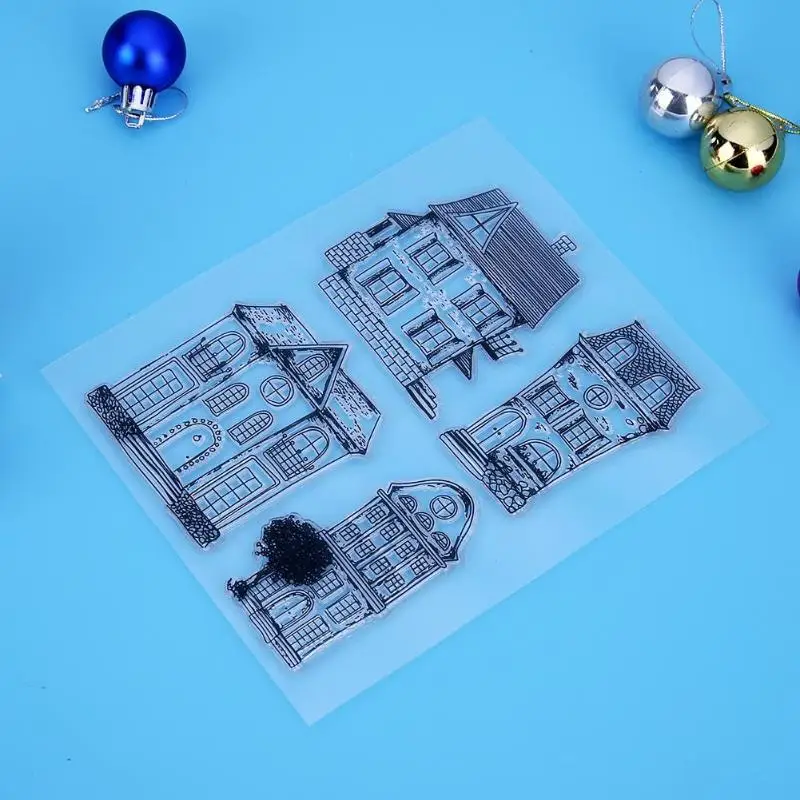 Дома прозрачные штампы для скрапбукинга DIY Фотоальбом декоративный мультфильм Птицы Перо силиконовые штампы листы Декор