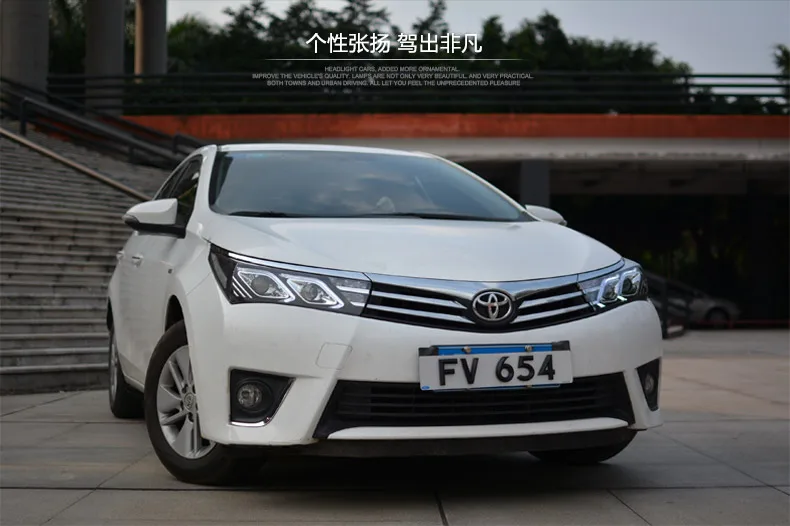 Автомобильный Стайлинг для Toyota Corolla фары- Altis светодиодный фары DRL Биксеноновые линзы Высокий Низкий луч парковка противотуманные фары