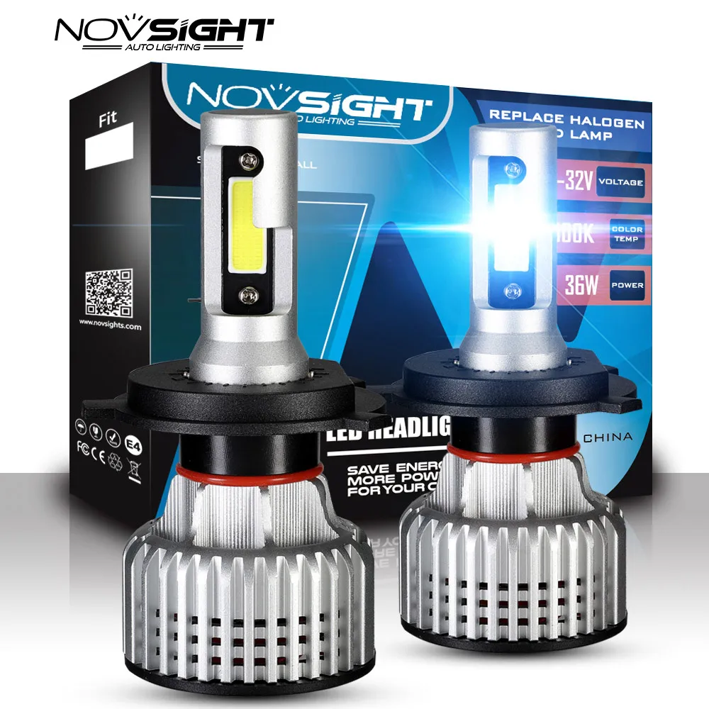 NOVSIGHT H4 светодиодный H7 автомобильные лампы для передних фар H11 H8 9006 HB3 9005 H1 10000LM авто