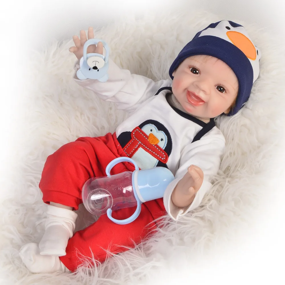 Лидер продаж 55 см куклы Возрожденные детские игрушки милые bebe DIY 22 дюйма с