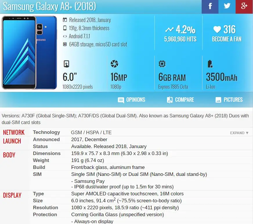 Оригинальный ЖК экран для SAMSUNG Galaxy A8 Plus 2018 дисплей A730 + A730F сменный сенсорный