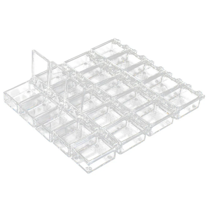 20 сеток акриловое хранение для принадлежностей дизайна ногтей Чехол DIY съемные