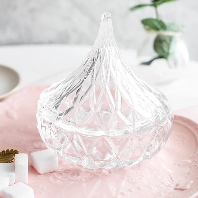 Прозрачная коробка для конфет из хрустального стекла чехол драгоценных камней