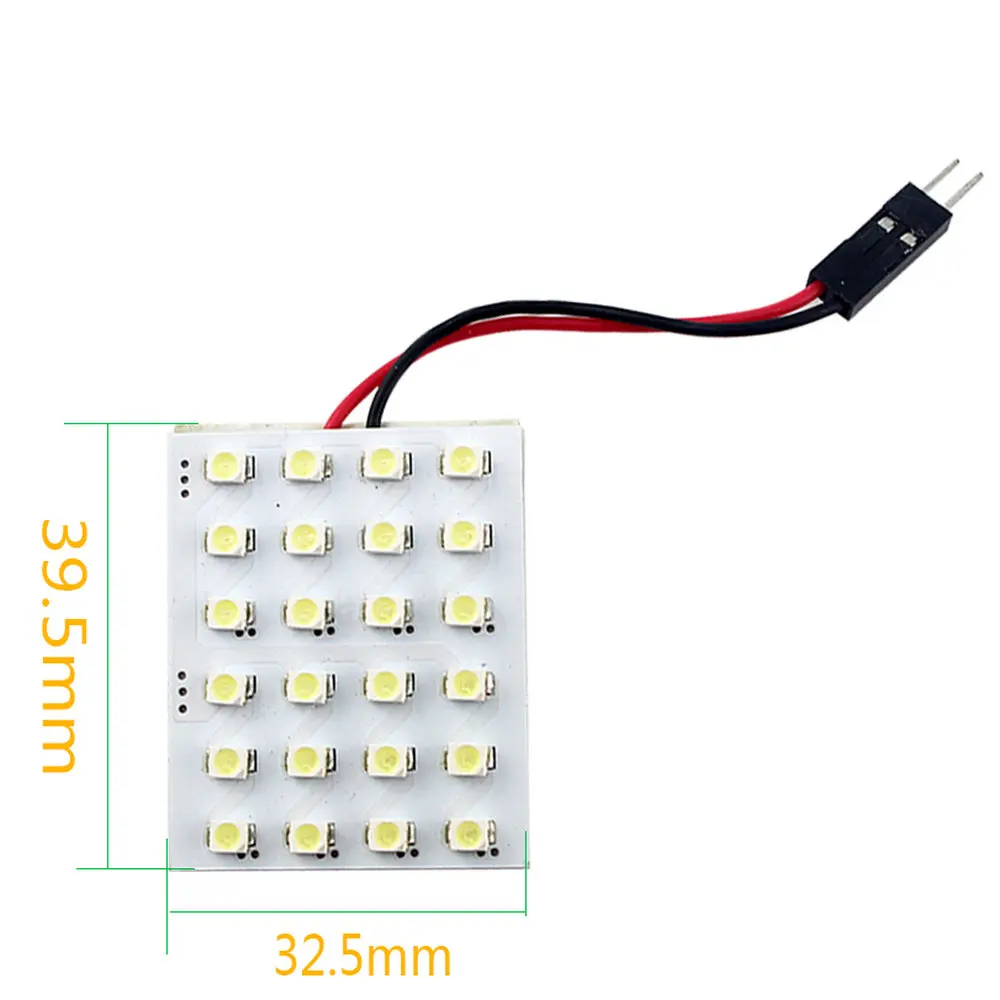 YM E Bright 100 шт. панельные лампы s 3528 SMD 1210 24 светодиодные для чтения Festoon Dome Bulb Lamp T10 +