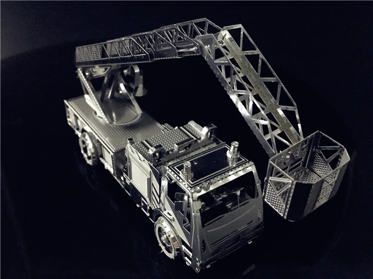MMZ модель nanyuan 3D металлическая модель комплект пожарный двигатель с лестницей DIY 3D лазерная резка модель головоломка игрушки для взрослых