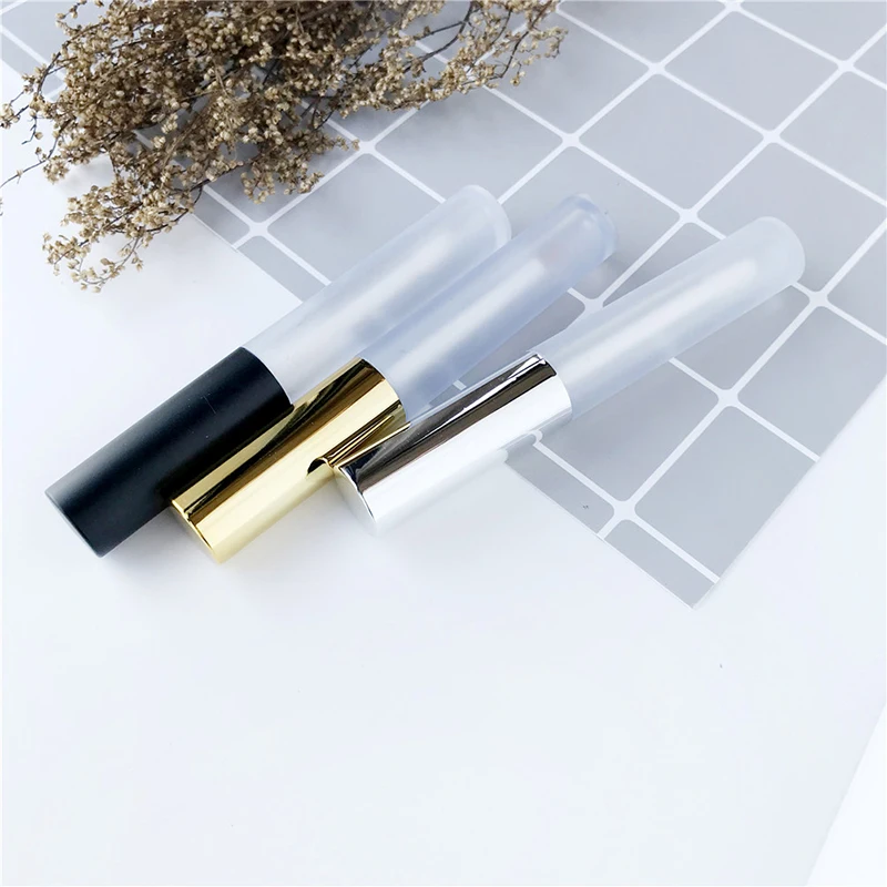 1 шт. портативный прозрачный матовый Круглый Блеск для губ пустая черная туба с