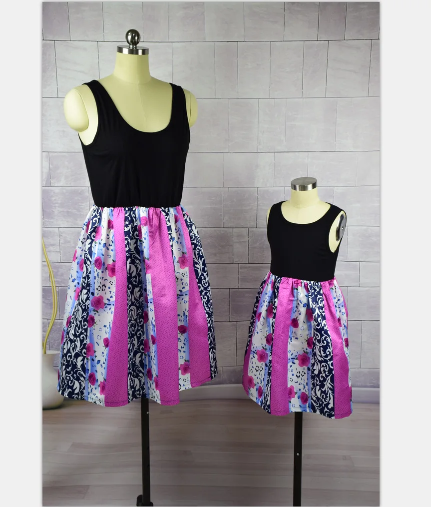 Платья для мамы и дочки Одинаковая одежда семейное платье Милая юбка-пачка