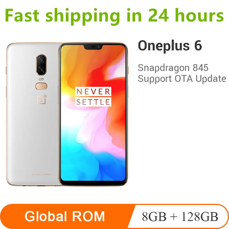 OnePlus 6, 8 ГБ, 128 ГБ, Восьмиядерный процессор Snapdragon 845, AI, двойная камера 20 Мп+ 16 МП, разблокировка лица, Android 8, смартфон, мобильный телефон