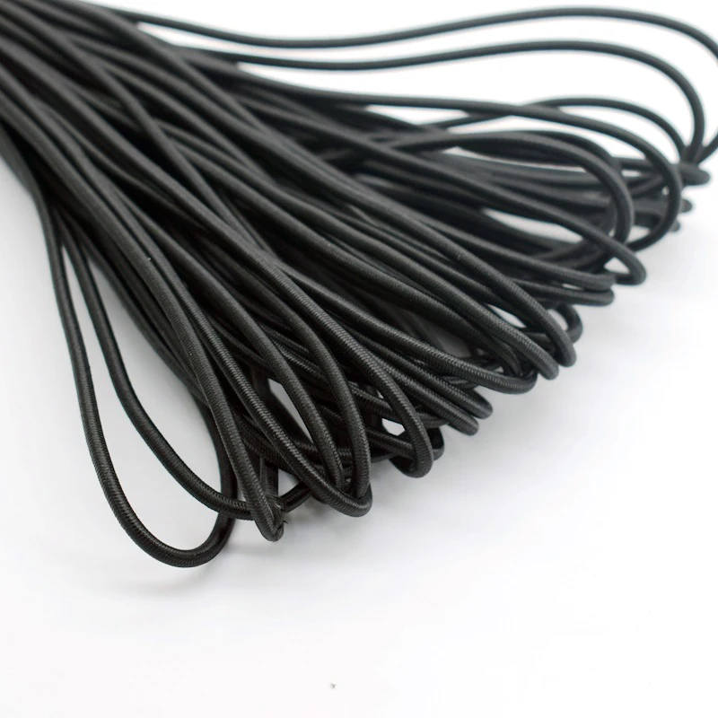 1/2/3/4/5mm High-Quality Round Elastic Band Cord Elastic Rubber white black Stretch rubber For Sewing Garment DIY Accessories images - 6