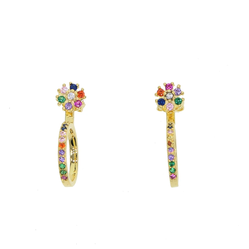 Красочные серьги с цветами женские милые ювелирные изделия оптовая продажа