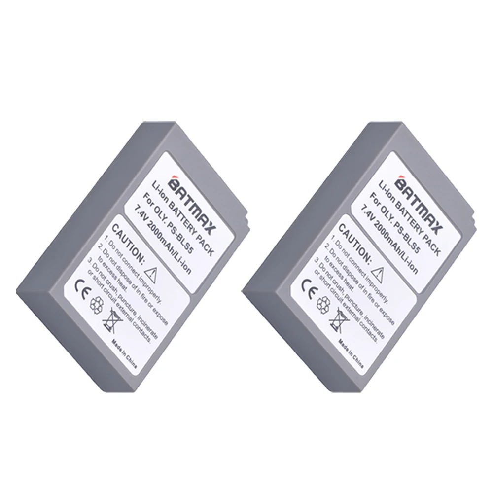 2000mAh 2 шт BLS-5 BLS5 BLS50 батарея+ lcd USB зарядное устройство для Olympus PEN E-PL2, E-PL5, E-PL6, E-PL7, E-PM2, E-M10, E-M10, II, Stylus1