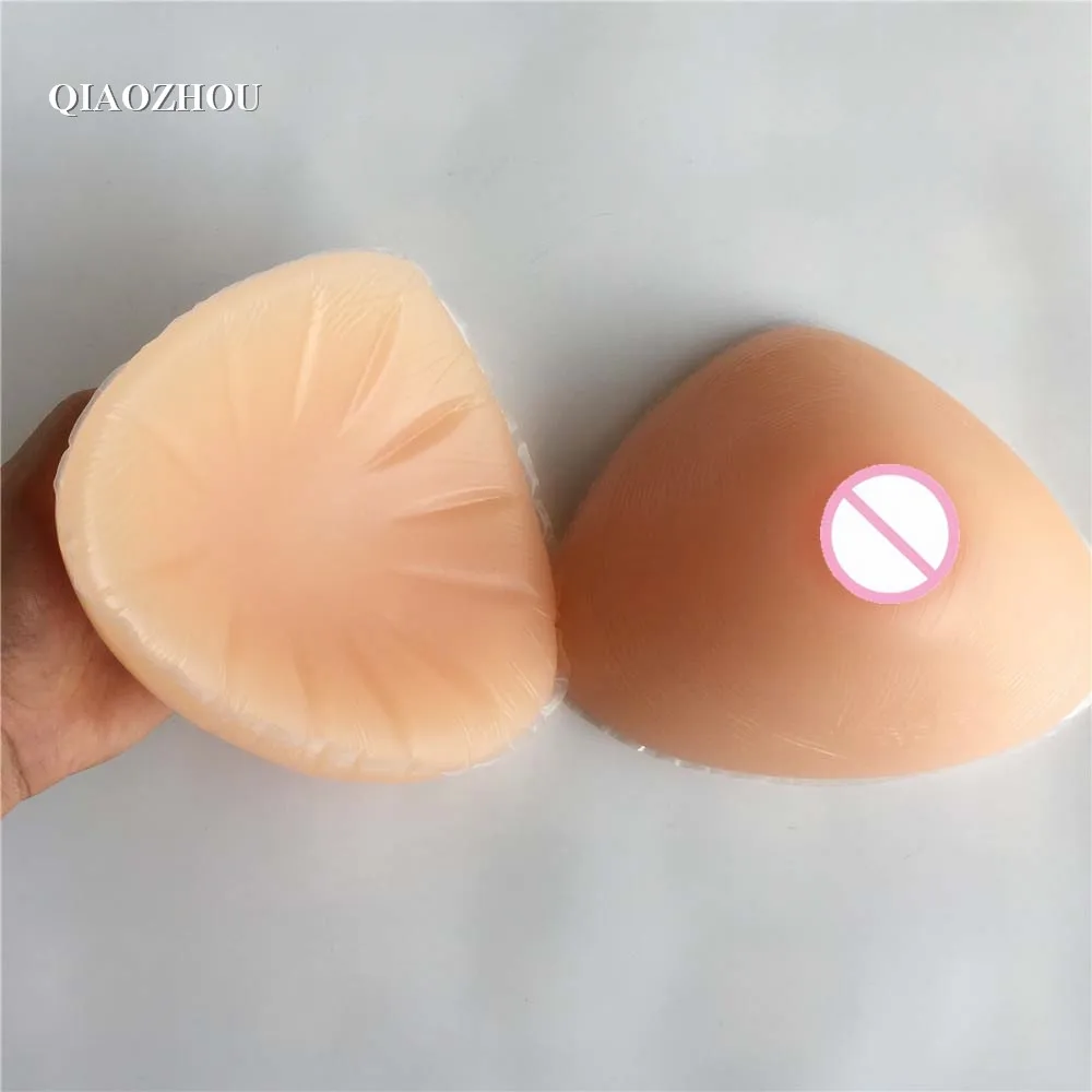 500 г/пара треугольные маленькие поддельные силиконовые груди реалистичные