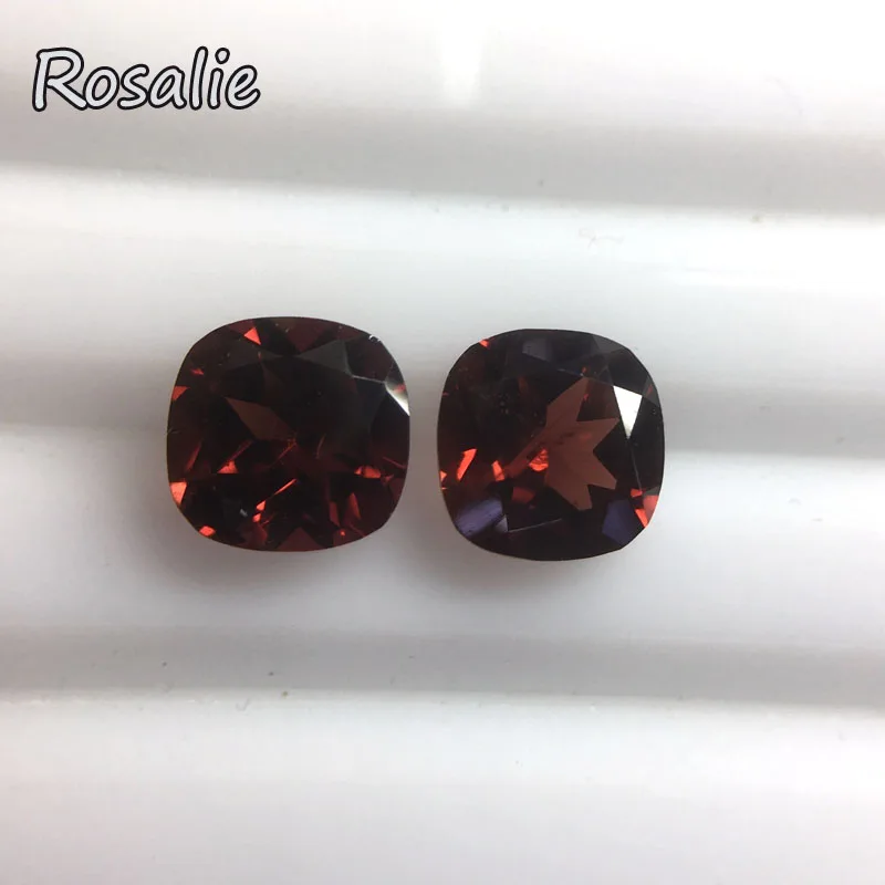 Розали сыпучих природных драгоценных камней Мозамбик красный гранат cu7mm 2 шт. в