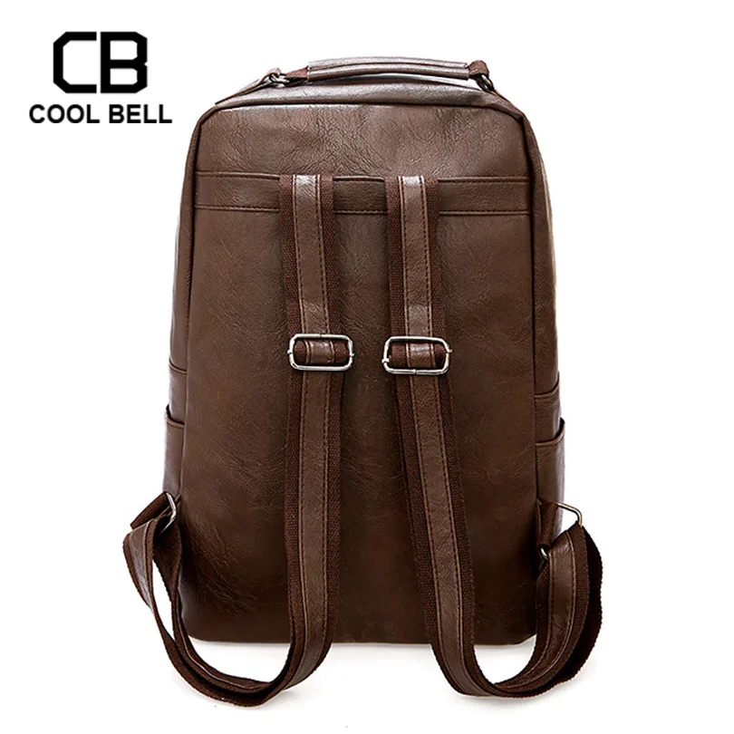 Водонепроницаемый мужской рюкзак из искусственной кожи студенческие школьные