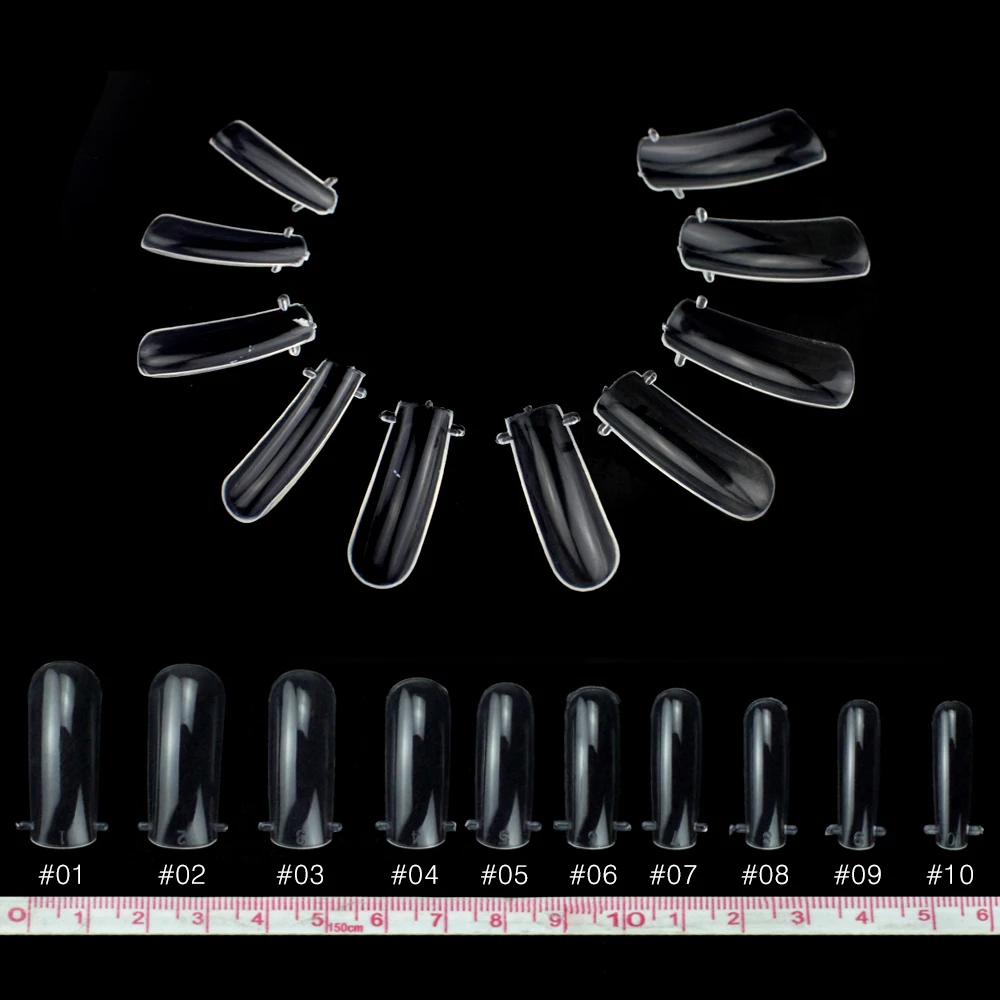 100 шт прозрачная двойная гвоздь система для 3D УФ гель акриловый накладки