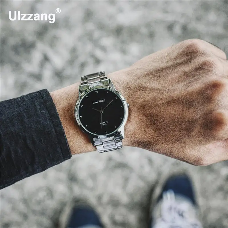 Часы мужские и женские модные кварцевые полностью из нержавеющей стали |