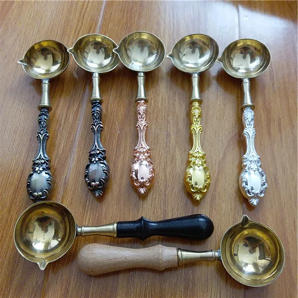 Высокое качество воск штамп ложка Винтаж деревянной ручкой