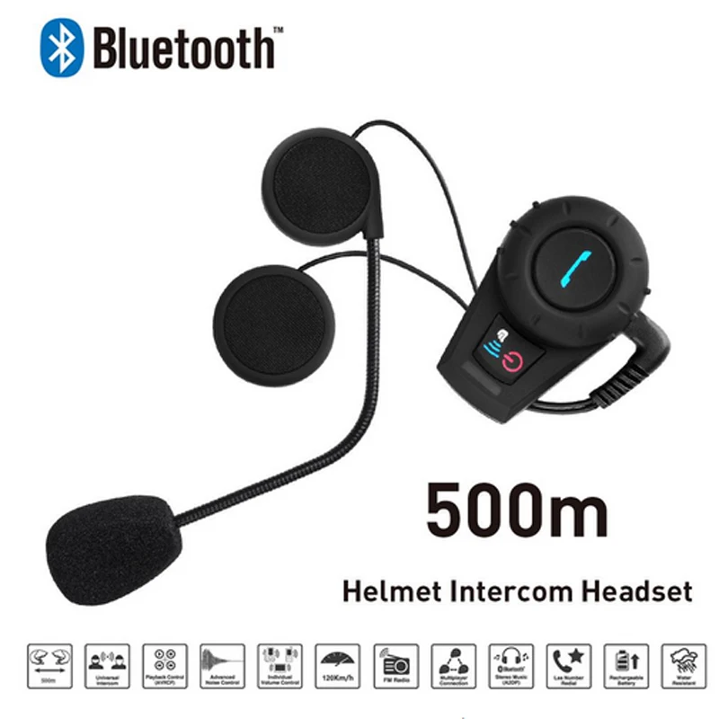 Bluetooth-гарнитура для шлема с микрофоном FM-радио 2 шт. | Автомобили и мотоциклы