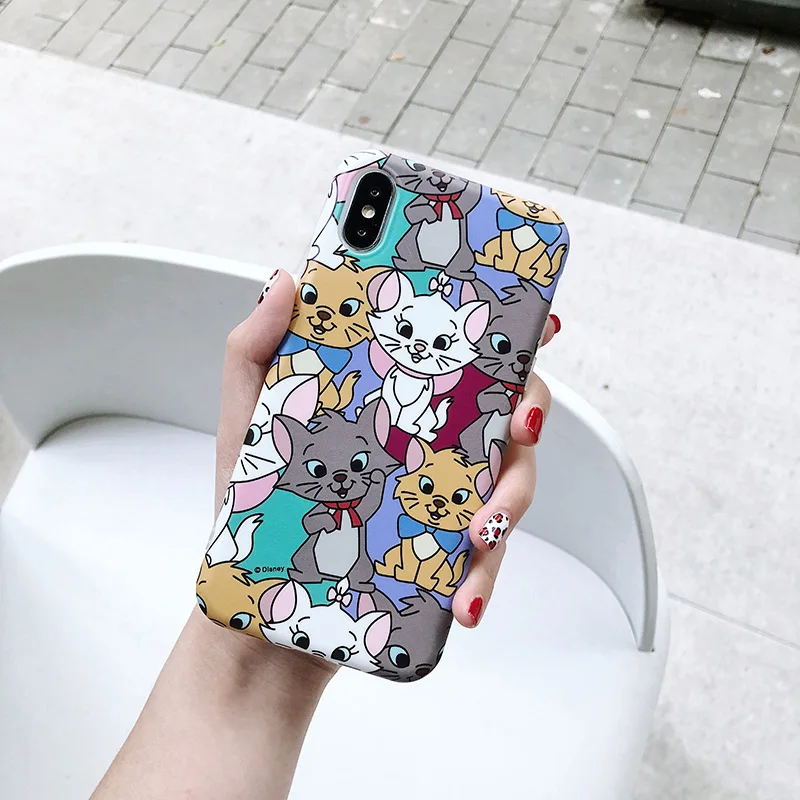 7 Милый розовый мягкий силиконовый чехол для телефона Marie Cat для iphone 6, 6s, 6 s, 7, 8 plus, чехол с героями мультфильмов для iphone X, XR, XS, MAX, чехол - Цвет: 7