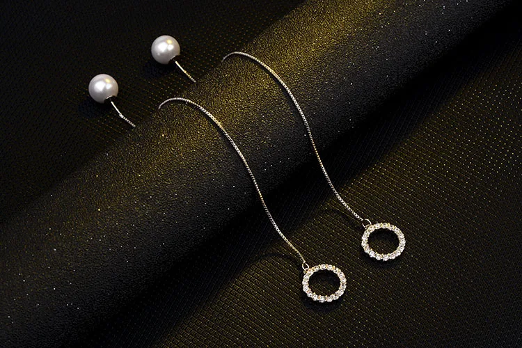 Женские круглые серьги с жемчугом Forever Clear подвески из стерлингового серебра 925