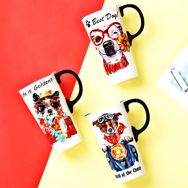 Кружки с рисунком персонажа из мультфильма, для домашнего офиса, с использованием кофе, молока, Ceral, кружки, керамические стаканчики для питьевой воды, Подарочная коробка с крышкой