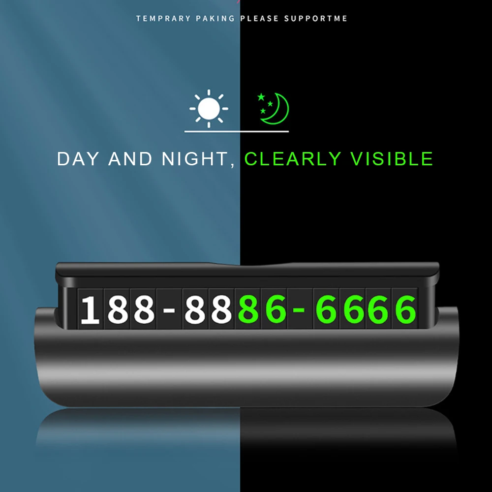 Парковочная табличка с номером телефона светящаяся давлением для номера