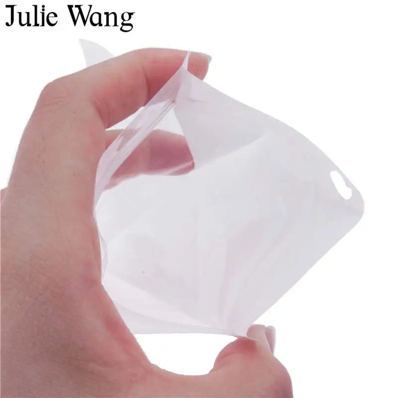Julie Wang 50 шт. белая прозрачная самозакрывающаяся молния пластиковая Розничная
