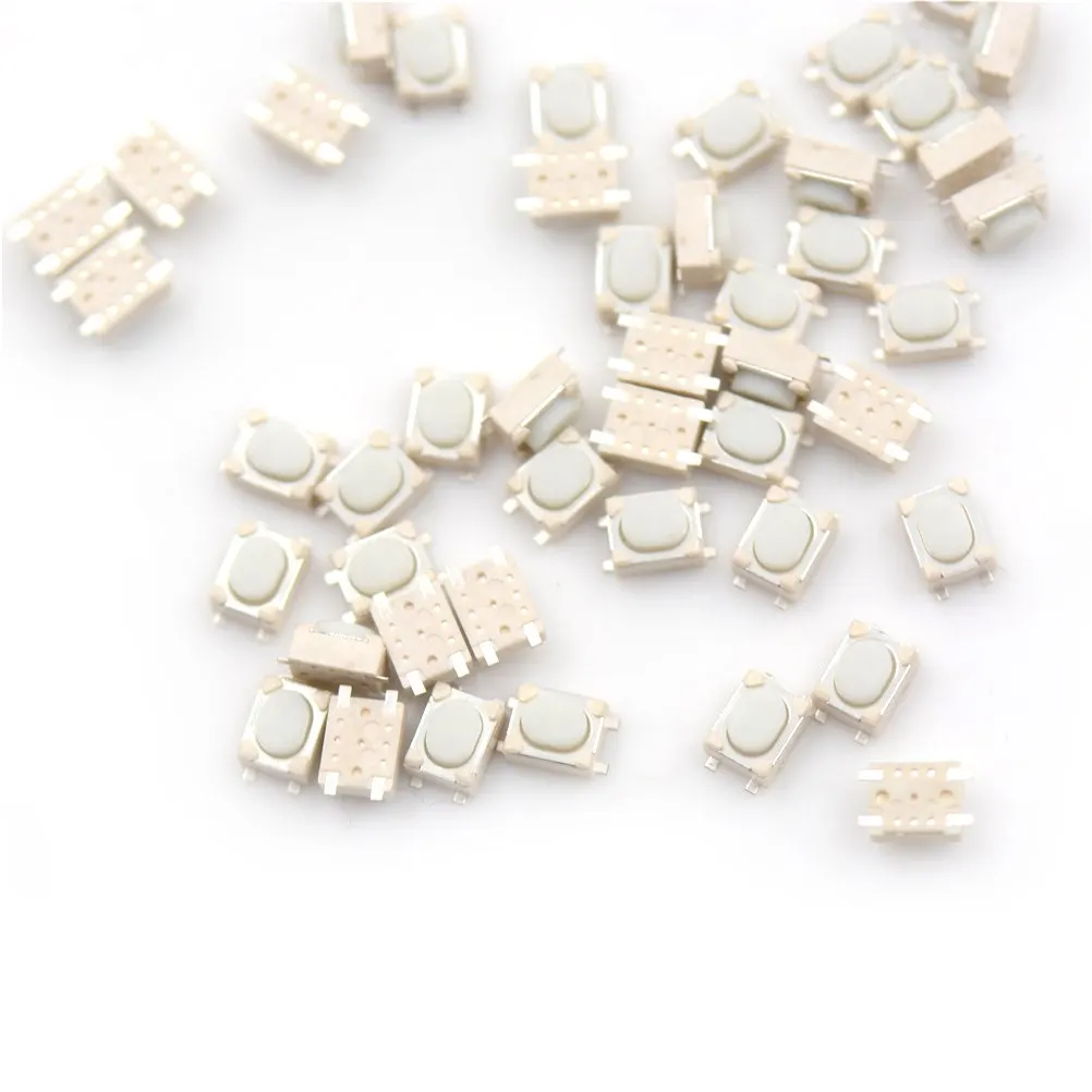 50 шт./лот SMD 4Pin 3*4*2,5 мм белый тактильный такт Кнопочный микропереключатель мгновенная горячая распродажа