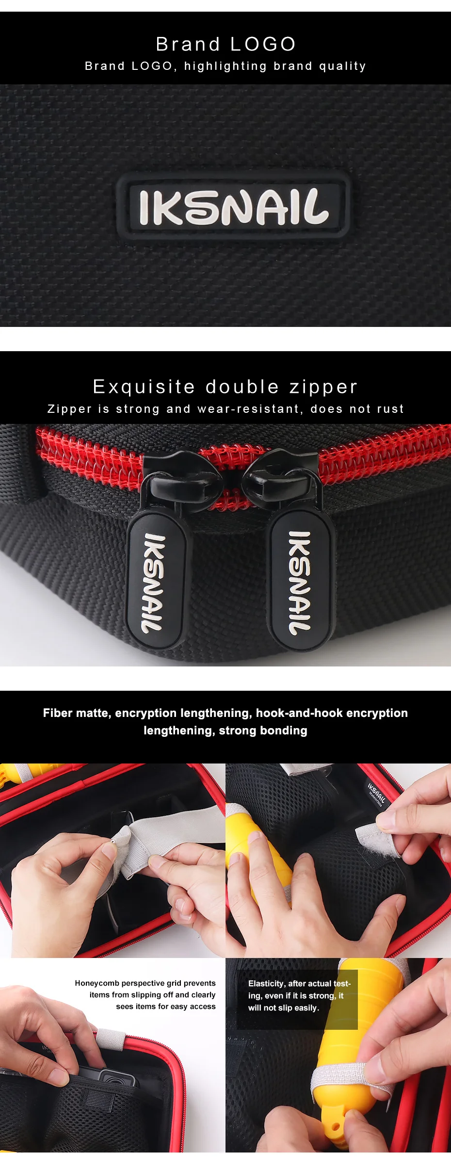 IKSNAIL For Gopro Accessories Protective Storage Bag Carry Case For Xiaomi Yi Go pro Hero 7 6 5 4 Sjcam Sj4000 Action Camera Bag