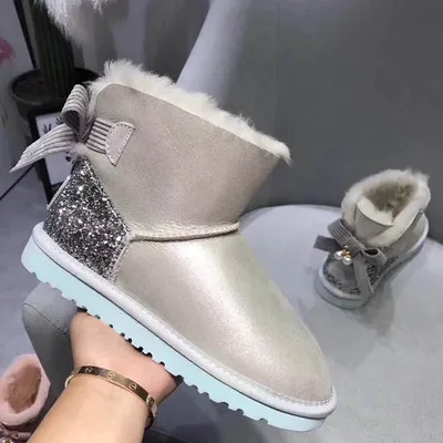 Cloth white Г., модные зимние сапоги из натуральной овечьей кожи зимние сапоги на натуральном меху женские теплые ботинки из шерсти женские ботинки - Цвет: Cloth white