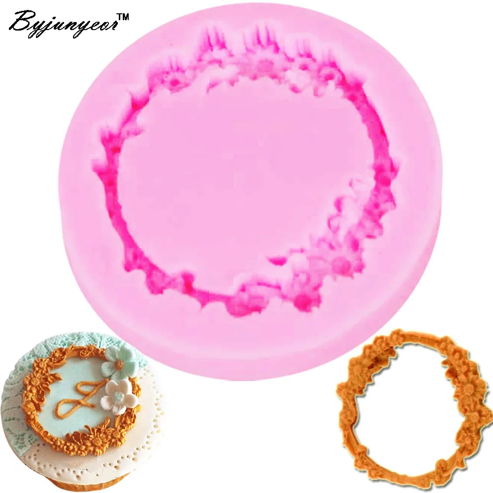 F1040 эпоксидная УФ-Смола DIY силиконовая форма венок Цветочный Торт Модель