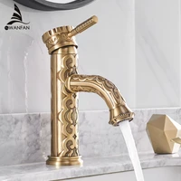 basin faucets solid brass retro bathroom faucets bronze single handle european hot and cold water basin mixer tap la10128aab