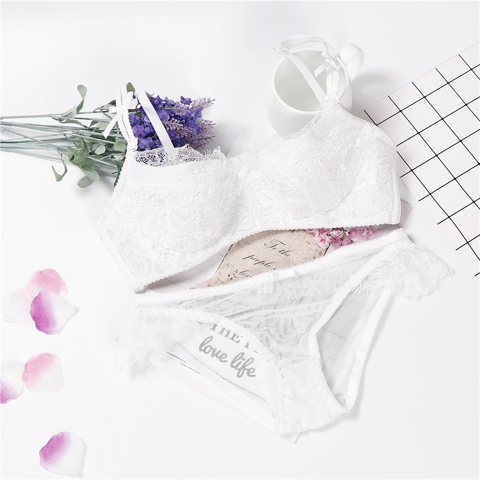 Нижнее белье push up completi нижнее с кружевом donna Прозрачное Женский комплект чашкой AB