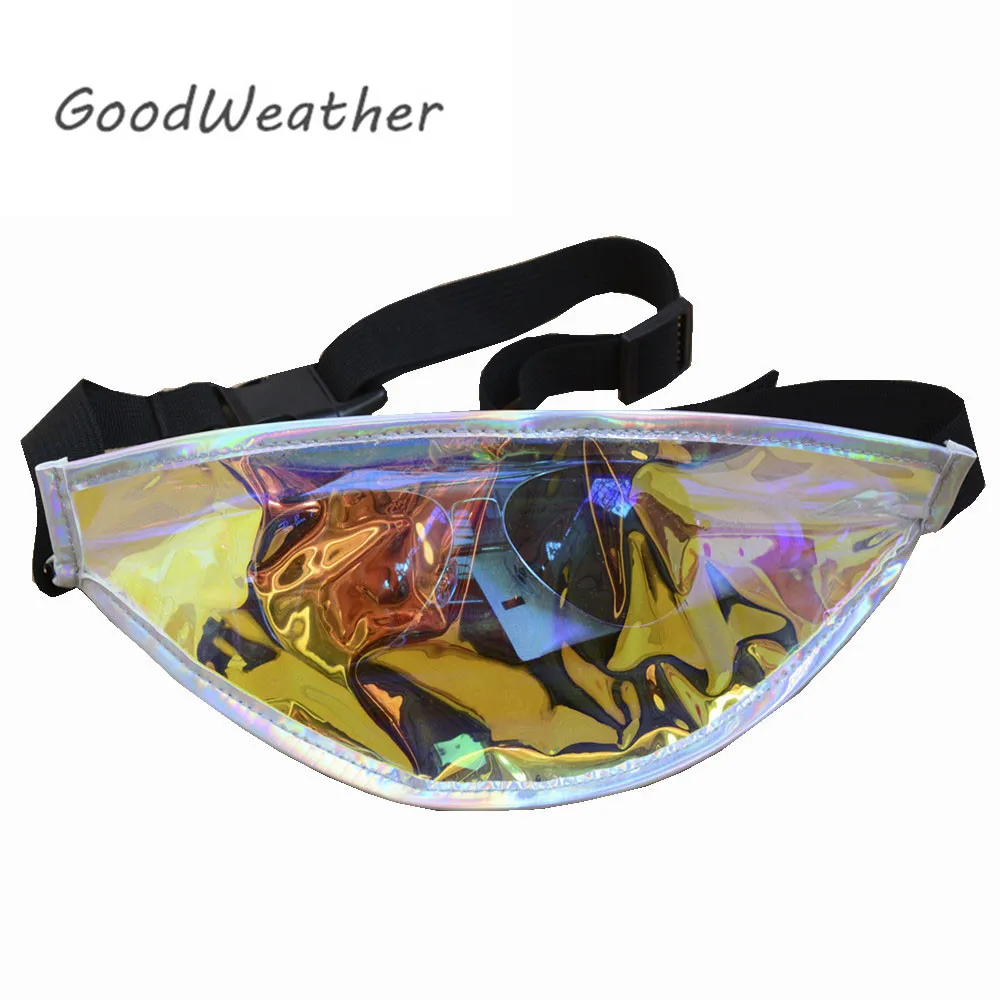 Акция прозрачный поясная сумка Голограмма лазерная ПВХ для телефона модный