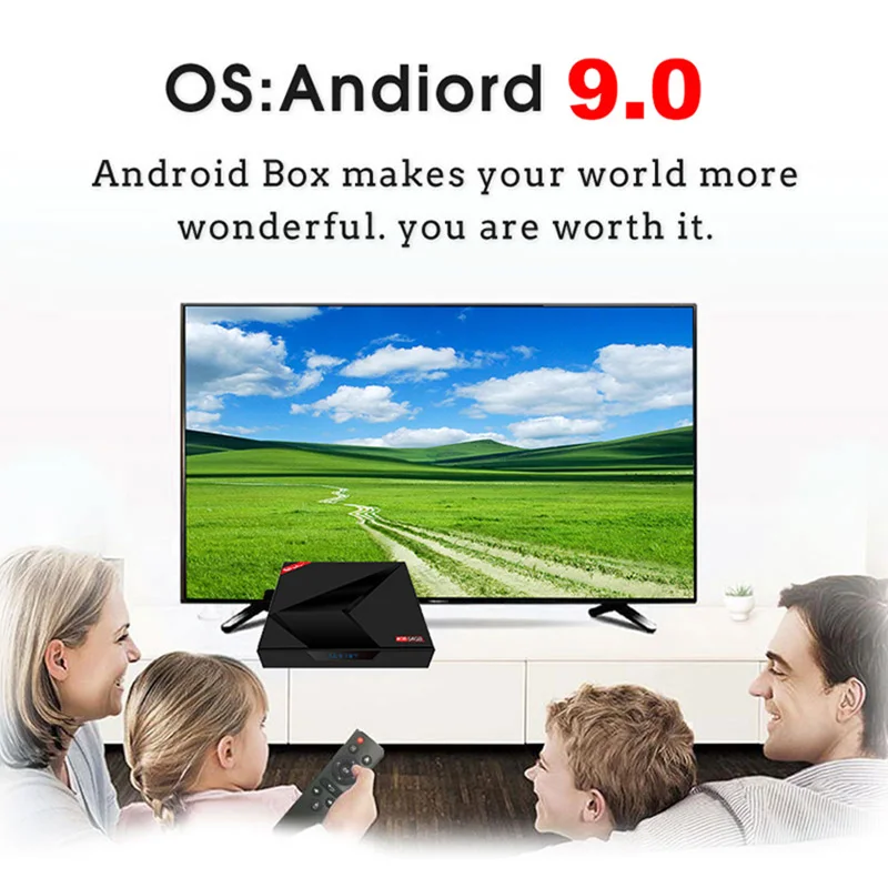ТВ приставка Android 9 0 S8 MAX Plus 4 Гб ОЗУ 64 ПЗУ RK3328 2 4G/5G двойная Wifi Поддержка 4K BT4.0 Type c USB +