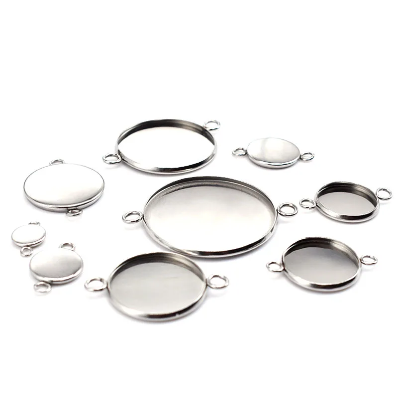 WIWI 20 шт./лот Inner6 30mm браслет из нержавеющей стали подвеска установка кабошоны дно