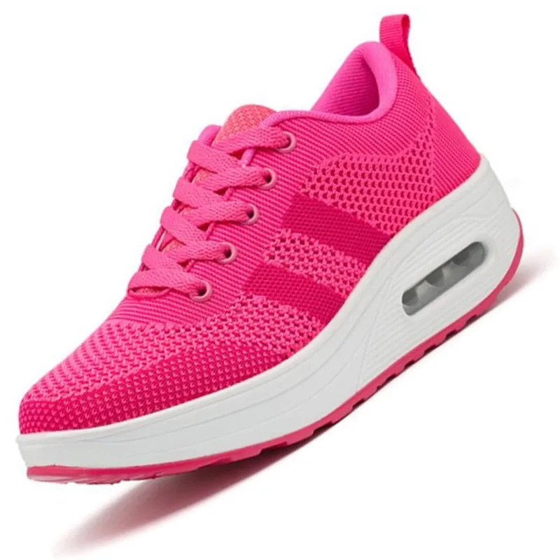 Женские Прогулочные дышащие удобные туфли легкие кроссовки с сетчатой вставкой