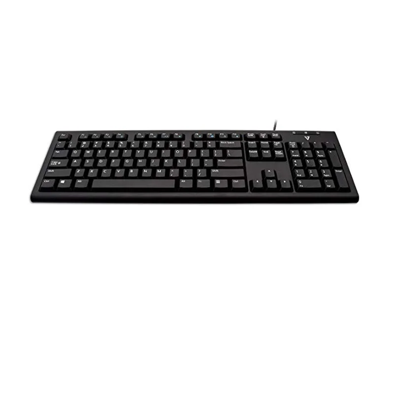 V7 KU200 испанский USB/PS2 Проводная стандартная клавиатура USB механическая QWERTY